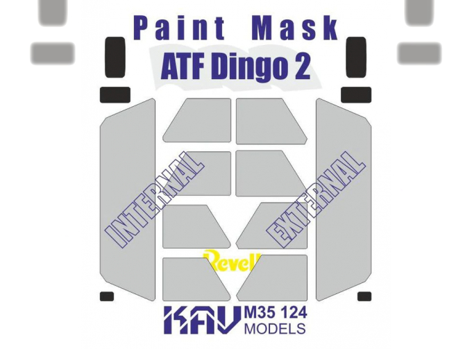 Маска окрасочная остекление ATF Dingo 2 (Revell)