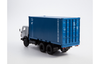 Камский грузовик 53212 контейнеровоз с прицепом ГКБ-8350, серый / синий