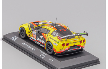 CHEVROLET Corvette C6 Zr1 5.5l V8 Team Larbre Competition №50 Winner Lmgte-am Class 24h Le Mans (2012) Patrick Bornhauser - Julien Canal - Pedro Lamy, Yellow Black Red