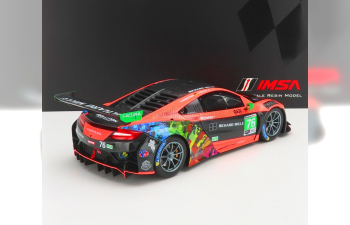 ACURA Nsx Gt3 Evo Team Compass Racing N76 Imsa (2021) M.Mcmurry - M.Farnbacher, Orange Black