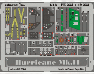 Цветное фототравление для Hurricane Mk. II