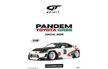 TOYOTA GR86 Pandem Castrol *Resin serie* (2026), white / green / red