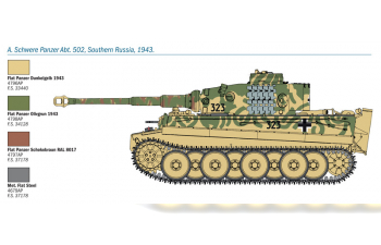 Сборная модель Немецкий тяжелый танк Tiger I ранних серий