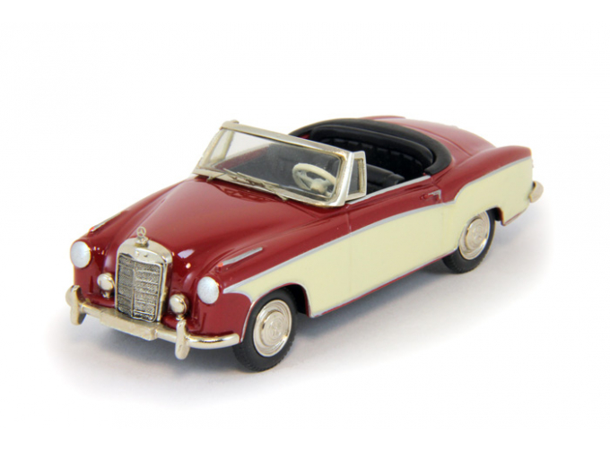 MERCEDES-BENZ 220 S Cabrio (1958), red / biege