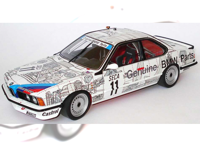 BMW 6Er E24 CSi Gruppe A 24 Stunden Spa "Schnitzer Genuine BMW Parts" #11 Quester - Tassin - Heger Siegerfahrzeug (1976), white