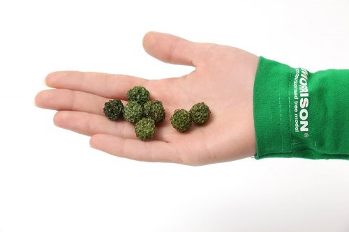 Поролоновые шарики темно-зеленые, 10-13мм