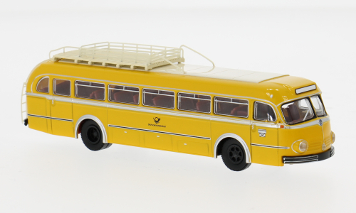 MERCEDES-BENZ O 6600 H Überlandbus Deutsche Bundespost (1951), yellow