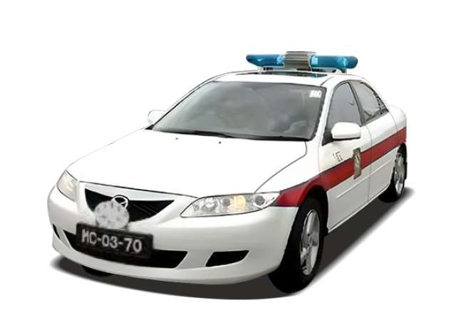 Mazda 6 *Macau Police*, white/red 2003