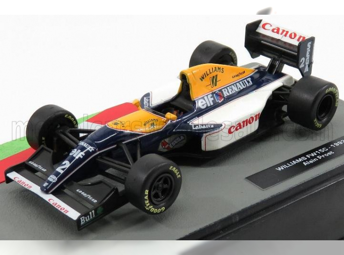 WILLIAMS F1 Renault Fw15 Elf №2 Alain Prost Season (1993) World Champion, Blue Yellow White