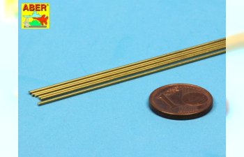 Brass round rods Ø 0,8mm length 245mm x 6 pcs.