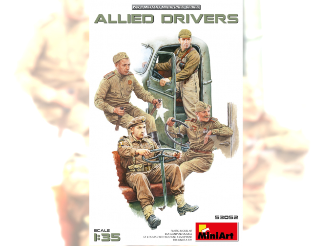 Сборная модель фигурки военные водители союзнических войск / FIGURES Allied Military Drivers