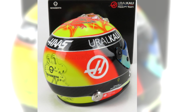 SCHUBERTH HELMET F1 Casco Helmet Vf-21 Team Uralkali N 47 British Silverstone Gp (2021) Mick Schumacher, Green Red Black Yellow