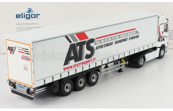 RENAULT T-LINE TRUCK TELONATO ATS TRANSPORTS (2020) - TRAILER SCHMITZ, WHITE