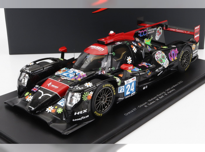 ORECA Gibson 07 Gk428 4.2l V8 Team Nielsen Racing №24 24h Le Mans (2022) R.Sales - M.Bell - B.Hanley - Con Vetrina - With Showcase - Special Box, Black Red