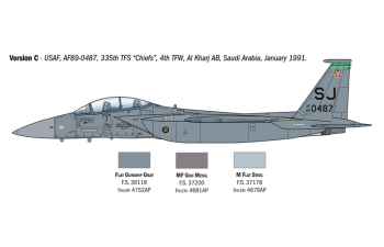 Сборная модель McDONNEL DOUGLAS F-15e Strike Eagle Military Airplane (1986)