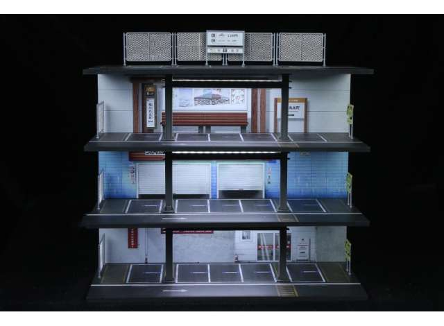 Diorama *Japan style 4 storey parking lot with light*, various