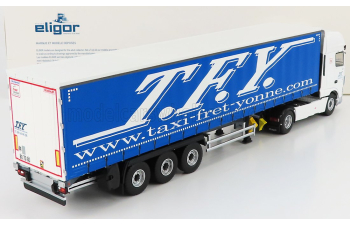 DAF Xf480 Superspace My 2017 Truck Telonato Taxi Fret Yonne Transports (2017), White Blue