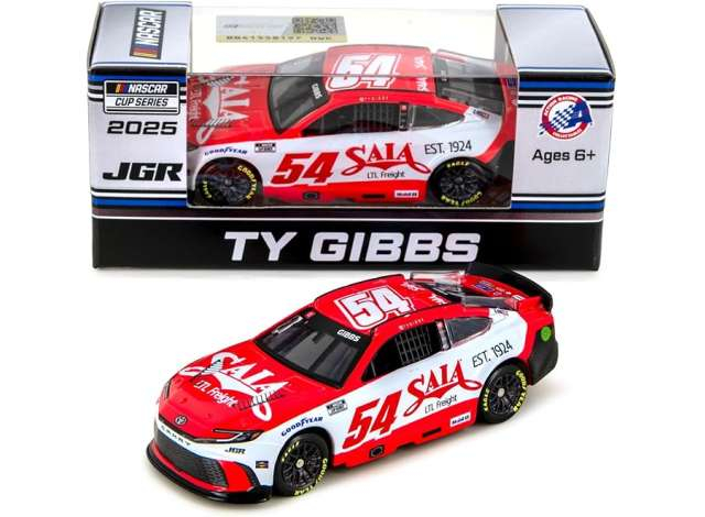 Toyota Camry #54 Ty Gibbs *SAIA LTL Freight*, white/red 2025