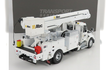 PETERBILT 536 Truck Altec Aa55 Gru Crane Elevator Con Piattaforma Cestello 2010, White