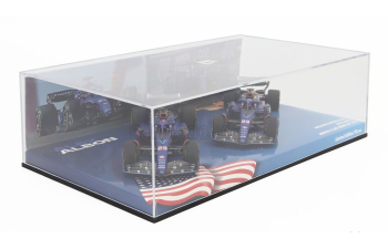 WILLIAMS Set 2x F1 Fw45 Team Williams Racing Gulf №23 Las Vegas Usa Gp (2023) + №23 Austin Usa Gp 2023 Alexander Albon, Blue Black