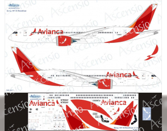 Декаль на самолет боенг 787-8 Dremliner (Avianca)