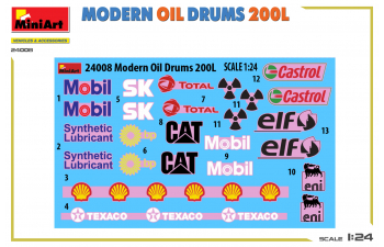 Сборная модель современные нефтяные бочки 200л / Modern Oil Drums 200l