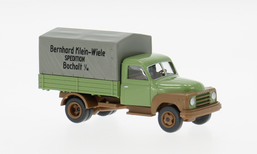 HANOMAG L 28 Pritsche Bernhard Klein-Wiele Internationale Spedition Bocholt i.W (1955), green/brown