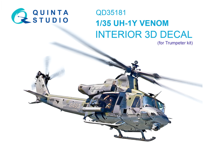 3D Декаль интерьера кабины UH-1Y (Trumpeter)