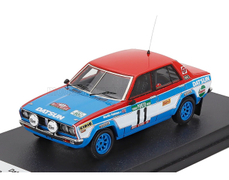 DATSUN 160j (night Version) N 11 Rally Portugal (1979) Andy Dawson - Martin Holmes, Light Blue Red White
