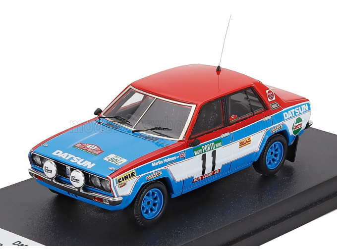 DATSUN 160j (night Version) N 11 Rally Portugal (1979) Andy Dawson - Martin Holmes, Light Blue Red White