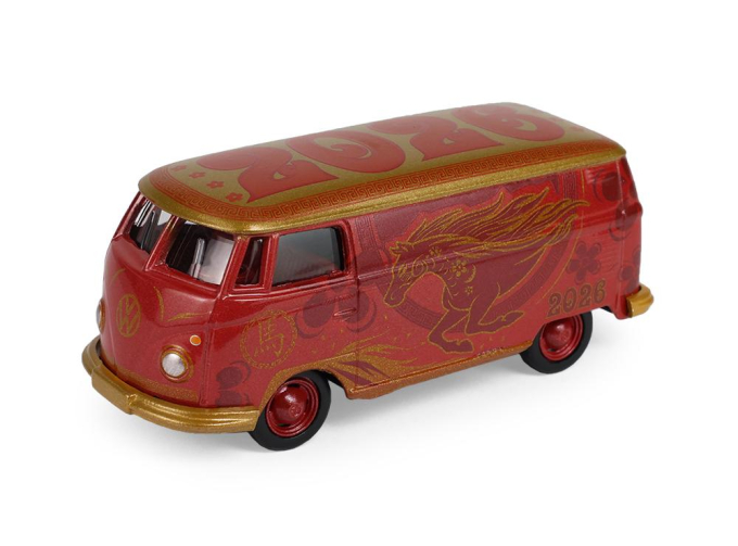 VOLKSWAGEN Type 2 Panel Van *Chinese Zodiac (2026) Year of the Horse*, red / gold