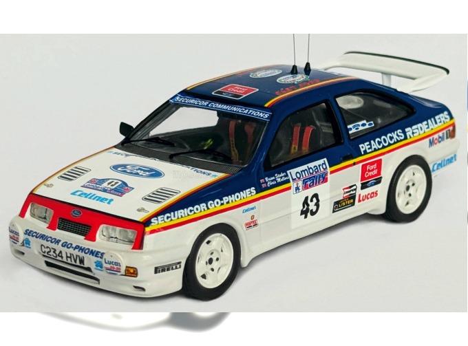 FORD Sierra Rs Cosworth №43 Rally Rac Lombard (1986) Chris Mellors - Brian Staker, Blue White