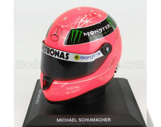 SCHUBERTH HELMET F1 Casco Helmet Mgpw03 Team Petronas Mercedes Amg №7 25 November Gp Brazil (2012) Last Race Michael Schumacher, Red Fluo Black