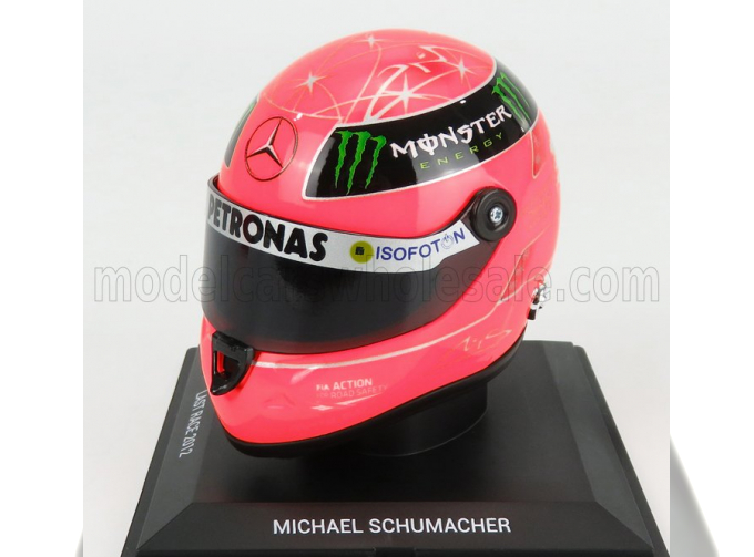 SCHUBERTH HELMET F1 Casco Helmet Mgpw03 Team Petronas Mercedes Amg №7 25 November Gp Brazil (2012) Last Race Michael Schumacher, Red Fluo Black