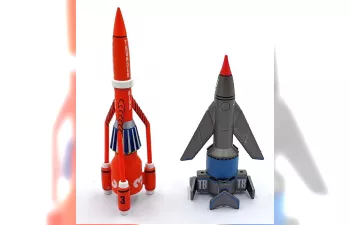 G.ANDERSON Thunderbirds - Thunderbird 1 - Thunderbird 3, Red Silver