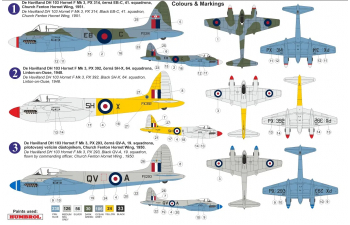 Сборная модель Самолет DH-103 Hornet F.Mk.3