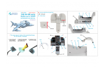 3D Декаль интерьера кабины AV-8B Early (Hasegawa) (Малая версия)