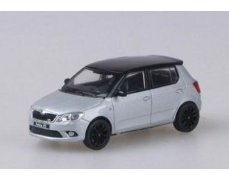 SKODA Fabia II RS 2011, Silver Brilliant Metallic with black roof black wheels