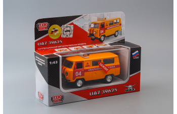 УАЗ 39625 Аварийная служба, оранжевый + световые и звуковые эффекты