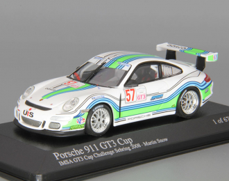 PORSCHE 911 GT3 Cup Martin Snow IMSA GT3 Challenge (2008), white / green