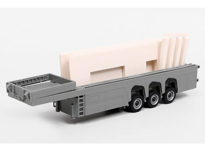 Полуприцеп для перевозки бетонных изделий с грузом