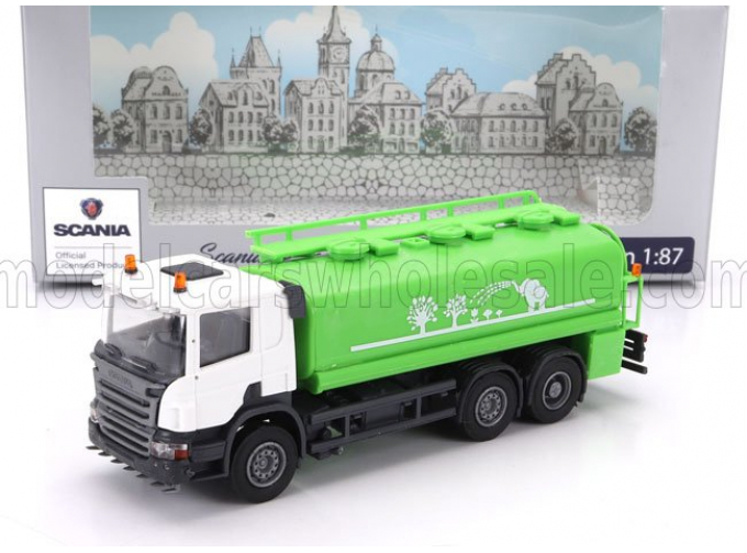 SCANIA P124.860 Tanker Truck 3-assi (1988), Green White