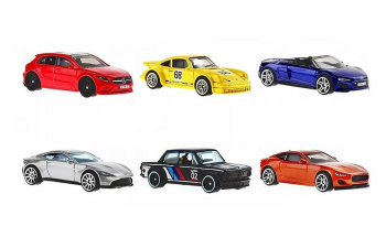 Набор 6шт: MERCEDES-BENZ A-Class, ASTON MARTIN DB10, PORSCHE 934, Jaguar F-Type (2020), AUDI R8 Spyder (2019), BMW 2002