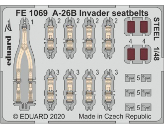 Набор фототравления для A-26B Invader seatbelts STEEL (ICM)