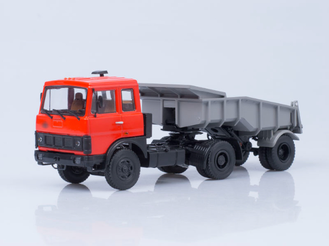 Набор МАЗ-5432 (ранняя кабина, красный) + полуприцеп МАЗ-5232В