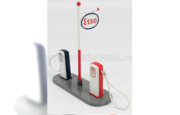 ACCESSORIES Pompa Benzina - Pump Oil Gas Fuel Esso, Red Blue White