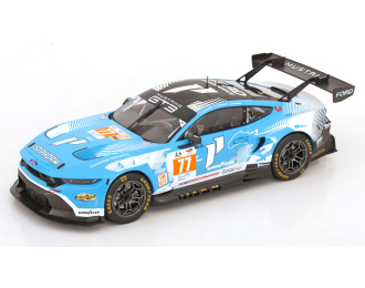 Ford Mustang GT3 #77 Ben Barker, Ryan Hardwick, Zacharie Robichon 24h LeMans Proton Competition (2024), blue 