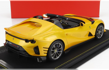 FERRARI 812 Competizione A Spider (2022) - Con Vetrina - With Showcase, Giallo Tristrato - Yellow Met