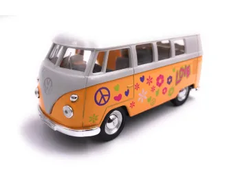 VOLKWAGEN T1 Minibus Love Flower Power (1963), yellow/white