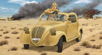 Сборная модель Italian Light Staff Car(Open Top) w/Crew “Libya”